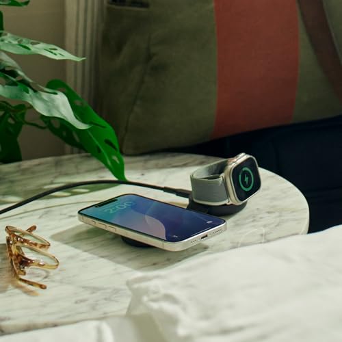 Twelve South Butterfly SE 2-w-1 Qi2 ładowarka podróżna do iPhone'a, Airpods i Apple Watch, czarna