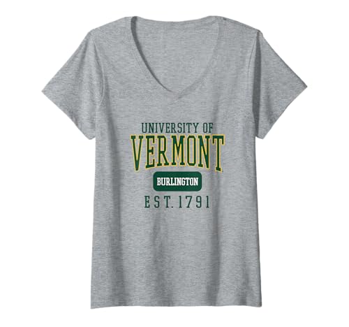 Womens University of Vermont Catamounts Founded Date V-Neck T-Shirt