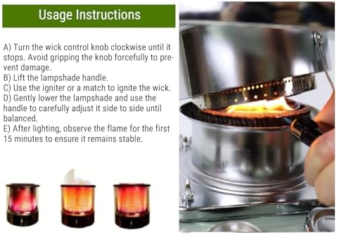 Portable Kerosene Heater, 5.2L Tank 20-25 Hours Heating with Adjustable Height Safety Net, for Camping Garage Home Emergency Indoor Outdoor Use