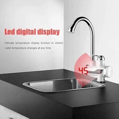 Image of Instant Electric Water Heater Faucet - Tankless Hot Water Heater for Kitchen & Bathroom, Energy-Efficient with Adjustable Temperature Control (multi-1)