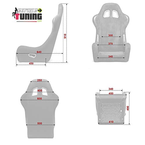 europetuning - 02292 - SIEGE VOITURE AUTO SPORT BAQUET RACE NOIR UNIVERSEL