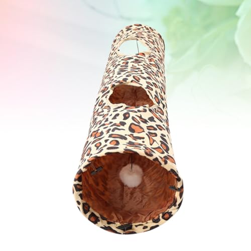 Tunnel pour chat léopard pliable YARNOW avec papier sonore - 6