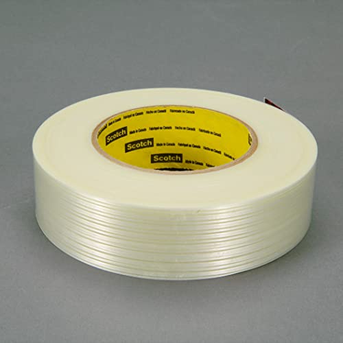 Scotch(R) Filament Tape 8916V Clear, 36 mm x 55 m, 24 rolls per case