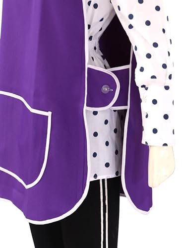 LINEN CLOSET Womens Tabards with Pockets for Men Ladies Cleaning Catering Chef Kitchen Aprons Unisex Hygea Tabard Apron Work Tabards - Image 4