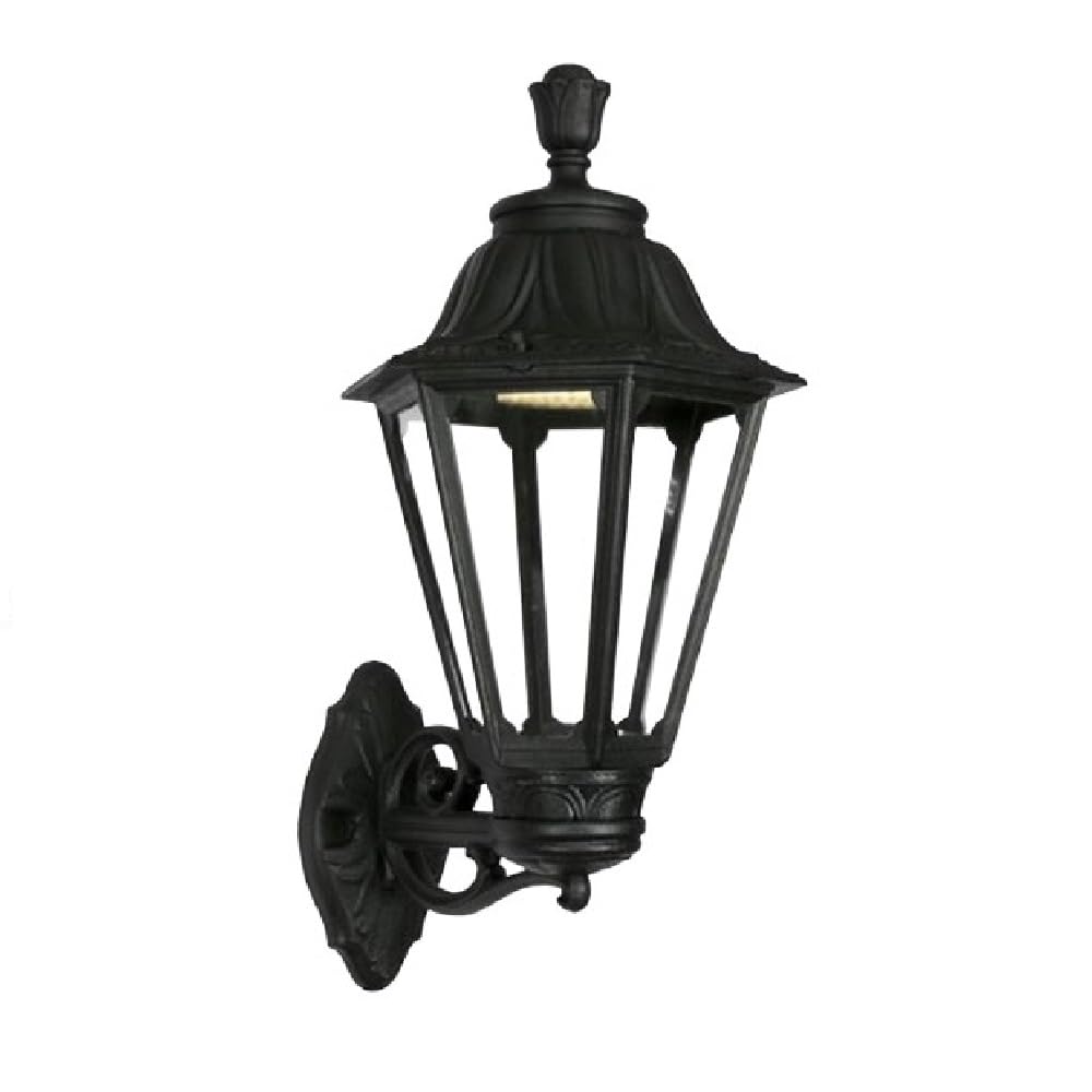 Britalia BRBISSO-RUT Black Outdoor Traditional Up or Down Lantern Wall Light | Coastal IP55