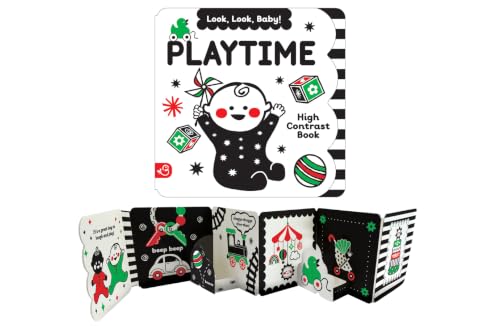 Image of Look, Look, Baby! Playtime: Black and White High Contrast Tummy Time Book for Newborns