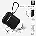 Coffea Protective Silicone Case with Keychain for Apple AirPods 1 & 2 (Front LED Not Visible) (Black)