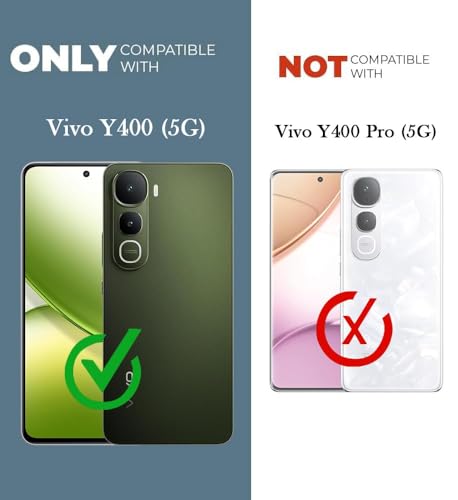 Image of Jkobi Lifetime Anti-Yellow MagSafe Compatible Clear Back Cover Case for Vivo Y400 (Sleek Hard Crystal | Shockproof and Camera Protection)