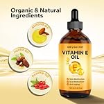 Organic Vitamin E Oil (4.05 Fl Oz), 50,000 IU Face and Body Moisturizer with Almond, Jojoba, and Rosehip Oils, Skincare & Face Moisturizer for Healthy Radiant Skin - Image 2