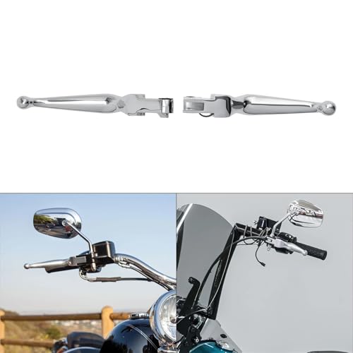 Levier de frein et d'embrayage chromé pour moto Harley Davidson - 6