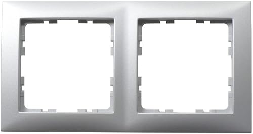 Berker – Rahmen 2 Elemente S1 Aluminium Ref. 6511020002