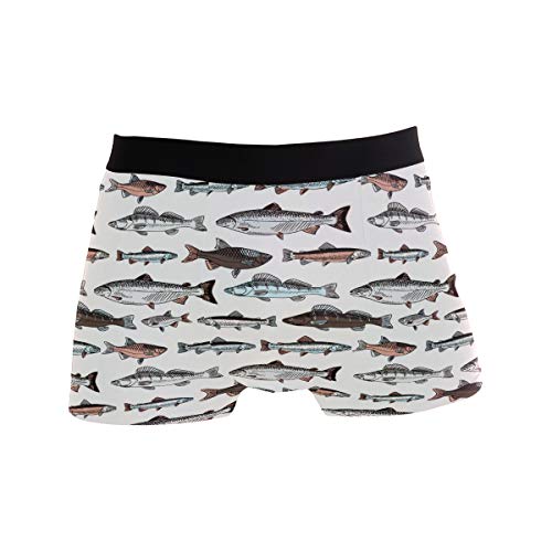 ZZKKO Shark Otter Frog Mens Boxer Briefs Underwear Breathable Stretch Boxer Trunk with Pouch S-XXL