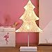 Produktbild Weihnachtsbeleuchtung Nachtlicht Weihnachtsbaum Form Rattan Romantische LED Feiertags-Licht mit Halter, Warm-Fee dekorative Lampe Nachtlicht for Weihnachten, Hochzeit, Schlafzimmer (warm-weiß) praktis