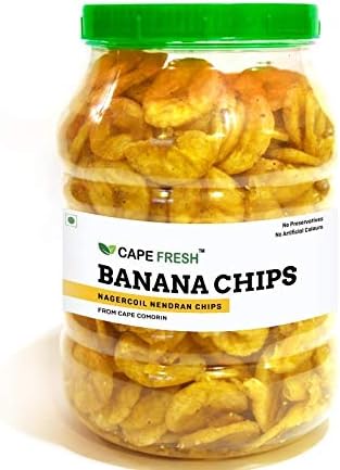 Cape Fresh Nagercoil Nendran Banana Chips 500g | Salt and Black Pepper |Natural Kanyakumari Snack
