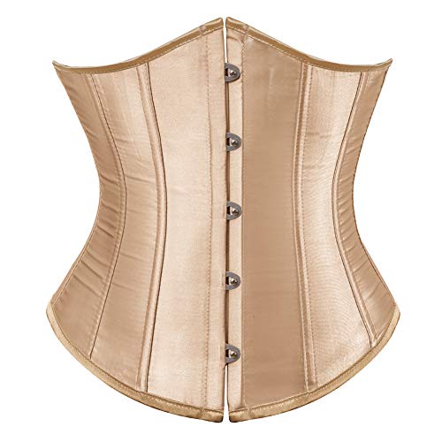 Xfileen Women\'s Waist Training Underbust Corset Lace Up Boned Jacquard Brocade Women main image 2