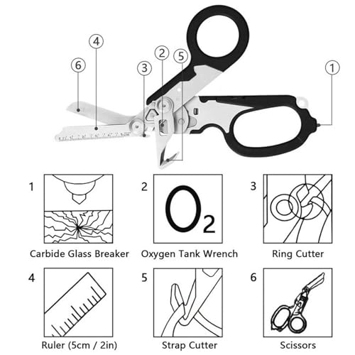 Ciseaux d'urgence pliables indispensables en camping et en rando