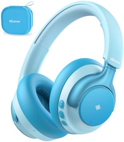 iClever Q950 Noise Cancelling Kopfhörer Kinder, Zertifizierter Gehörschutz | SafeSound Tech 3.1, TÜV Rheinland zertifiziert, Autismusfreundlich, Gewinner des Red Dot Award, 60h Spi