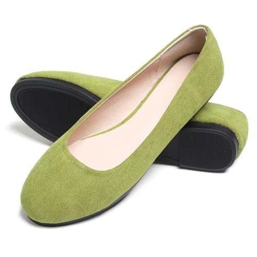 Image of Dear Time Women's Flats Comfortable Slip On Ballet Flats Soft Solid Casual Shoes