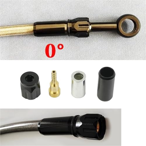 Tuyau embrayage hydraulique AN3 durite de frein tressée 0°-0° haute pression - 5