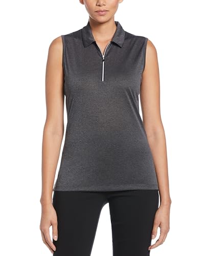 Amazon.com : Callaway Women's Quarter Zip Heather Sleeveless Golf