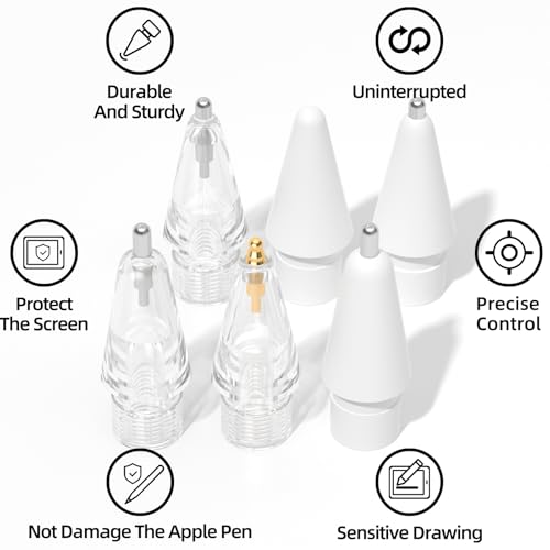 Embouts Apple Pencil Pro en métal de rechange durables pour dessin et note sur iPad