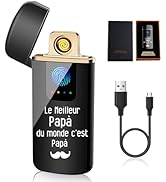 DASIAUTOEM USB Elektrisch Feuerzeug, Geschenke für Männer Papa, Sturmfeuerzeug Elektro Winddicht,...