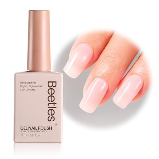 Beetles Neutral Gel Nail Polish 15ml Nude Pink Gel Polish Set Pink Champagne Soak Off U V LED Nail Lamp Translucent Gel Polish Nail Art Gel 0.5Oz