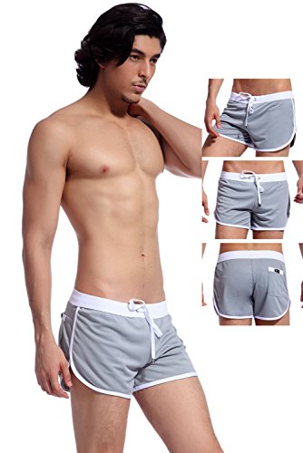 KAMUON short masculino de malha de secagem rápida para corrida, ginástica, calça para relaxar, calça