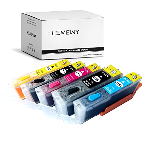 Cartucho de tinta totalmente recarregável HEMEINY para Canon PGI-150 CLI-151, funciona com impressor