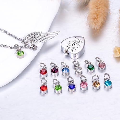Heart Urn Necklace for Ashes Love between Family Members Cremation Memorial Jewelry Keepsake Pendant for Loss Cremation Urn Necklace Ash Holder Sympathy Gift2
