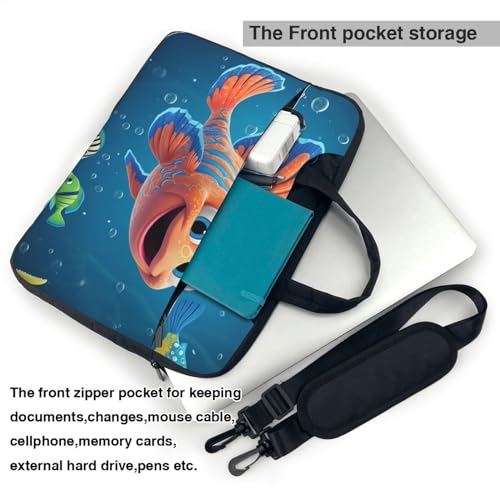Bolso de hombro para laptop KHiry con diseño de peces miniatura 3