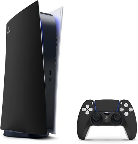 SkinNit Decal Sticker Skin For PS5 Digital (No Disk): Matte Black