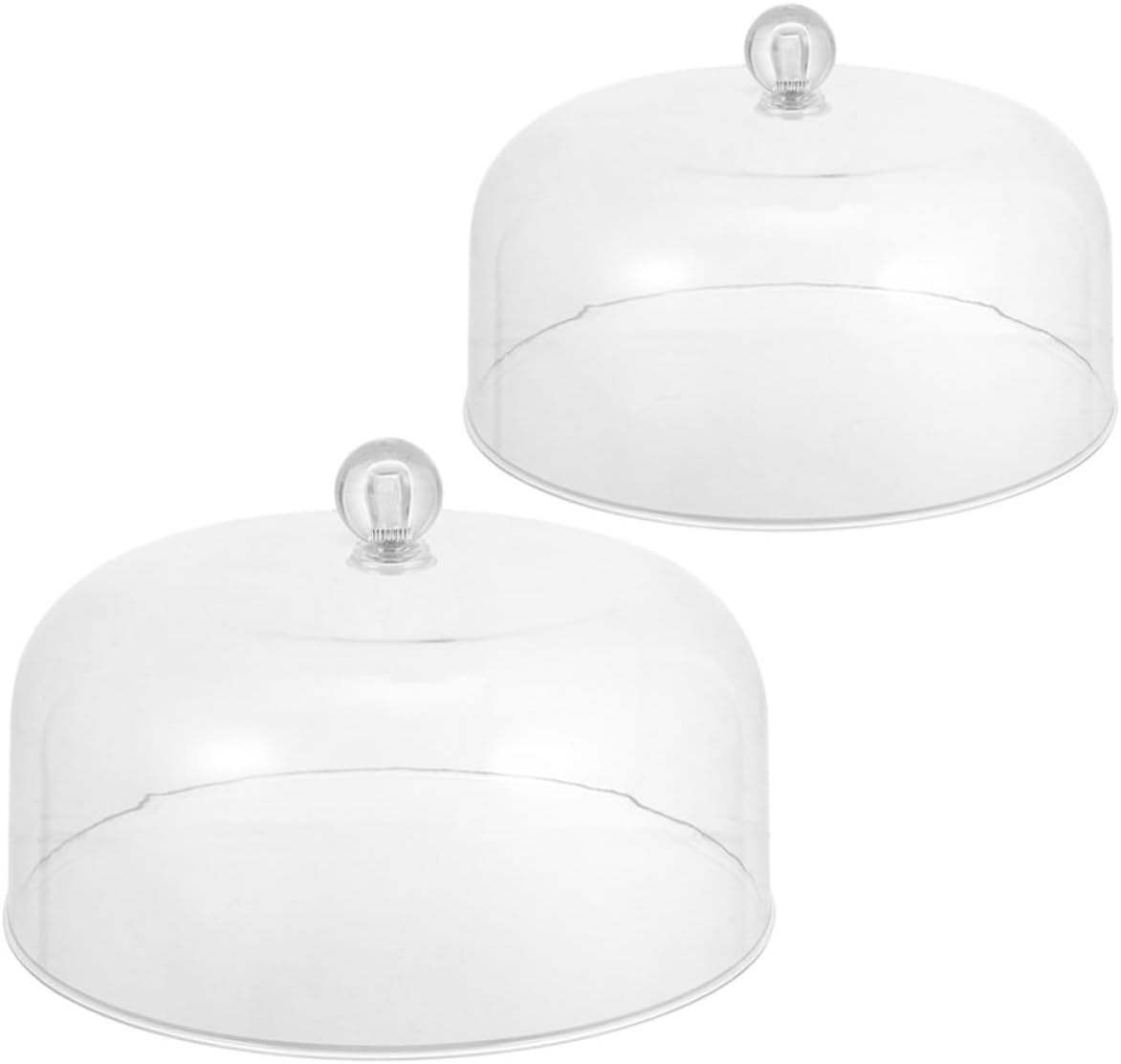 2pcs Portable Acrylic Cake Cover Dustproof Cake Dome for Daily Use, for Birthday Parties and Household Dessert Display