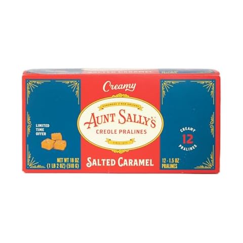 Creamy Salted Caramel Pralines – Aunt Sally's Pralines – 12 count pack Cover