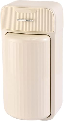 PHILISENMALL Caja de almacenamiento de cosméticos de montaje en pared, organizador de cosméticos giratorio de gran capacidad con cajón, organizador