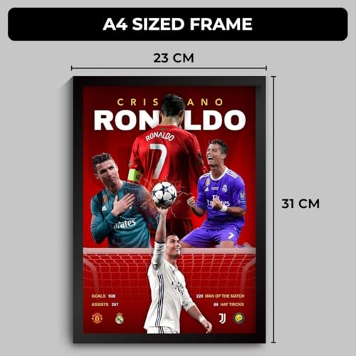 Image of Funk You Store Ronaldo Framed Poster | Cristiano Ronaldo Wall Art | CR7 Edition | Football Legend | Premium Sports Decor for Football Fans | Motivational Wall Poster (F 090)