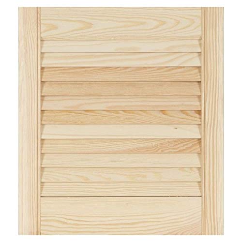 Louvre Door – Pine Wood – Vented Open – Ready to Paint Internal Louvre Cupboard Doors – Slatted Wardrobe Doors – Various Sizes (435mm (17.2") Height, 394mm (15.5") Width) — image 1