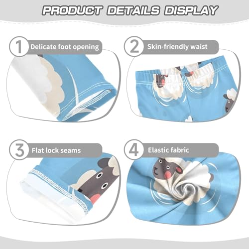 Bolaz Toddler Girls Leggings Printed Yoga Pants Leggings Sheep Swimming for Kids3