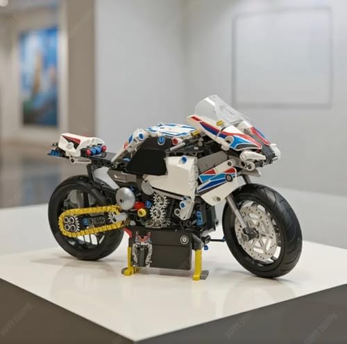 Image of Super Bike Blocks Set Exclusive Blocks Model, Toys 1000 Rr Bike Building Blocks Set Includes 589+ Pcs DIY Educational Blocks Set for Kids and Adults (10+ Ages)