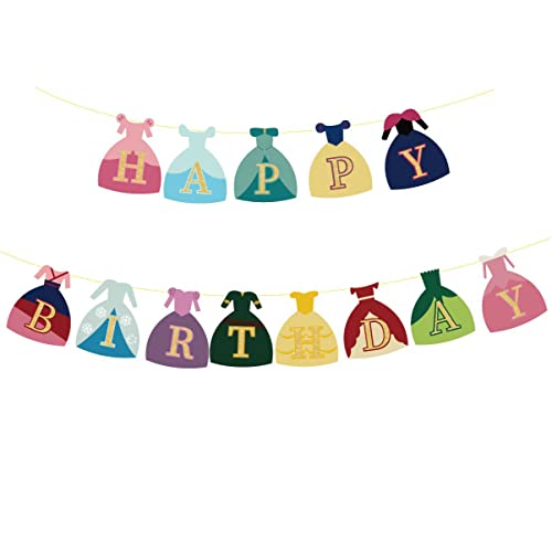 Full Win Shop FW-HB-1021 Princess Birthday Party Supplies,Happy Birthday Banner cover