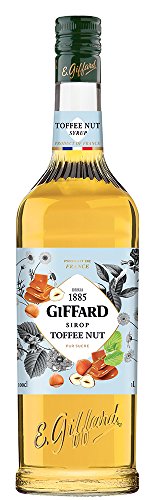 GIFFARD - Sirop Saveur Toffee Nut - Recette et Fabrication Françaises - Gourmand et Caramélisé - 1 Litre