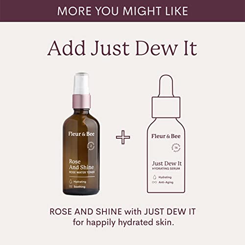 Rosewater Toner | 100% Vegan & Cruelty Free | Hydrating Rose Water Spray Mist | Alcohol Free | Refreshing Facial Toner For All Skin Types | Rose And Shine By Fleur & Bee - 3.4 Fl Oz #TOP4