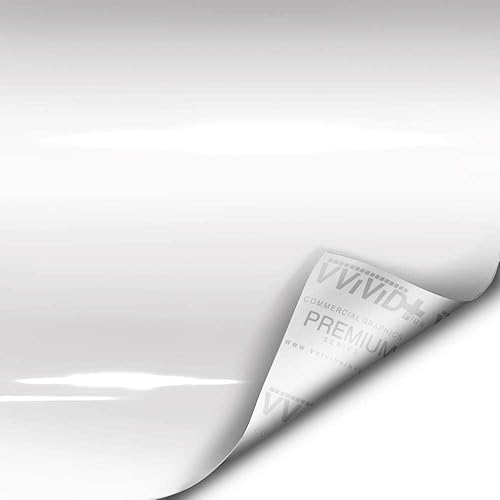 Miniatura 2 de VViViD Rollo de cinta adhesiva de vinilo blanco ultra brillante de liberación de aire (1 pulgada x 20 pies)