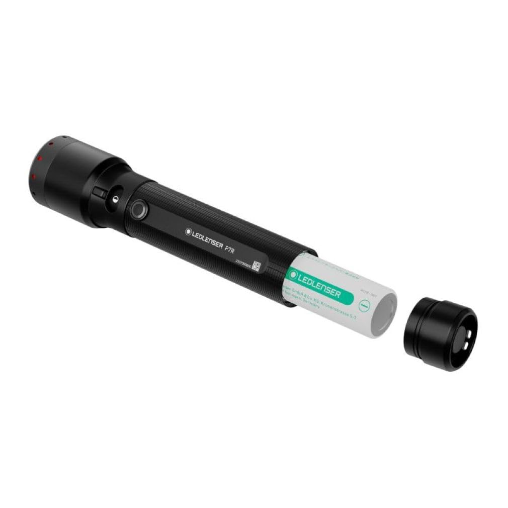 Ledlenser P7R latarka LED, ładowalna, 2000 lm, 320 m, USB-C, IP68, 80 h, 4 tryby - taktyka na wędrówki, awaryjne
