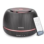 300ML Essential Oil Diffuser,Ultrasonic Aromatherapy Diffuser, 7-Color Gradient Lights, Remote Control, 8 Hours Run Time, Suitable for Home,Office