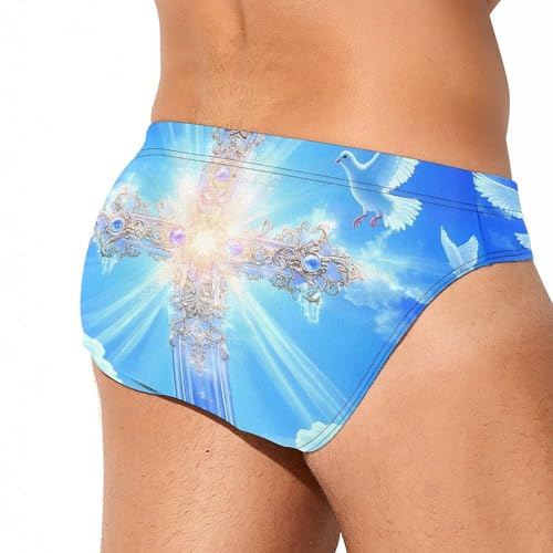 Crosses and Peace Mens Swim Briefs Sexy Bikini Swimwear Bathing Suits Trunks3