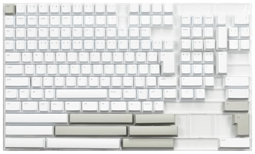 GRAPHT Designer Keycaps 日本語配列対応 キーキャップセット 【マットホワイト】 4.25U 4.5U スペースバー 158キー PBT 昇華印刷 Cherry MX用キーキャップ JP/US配列対応