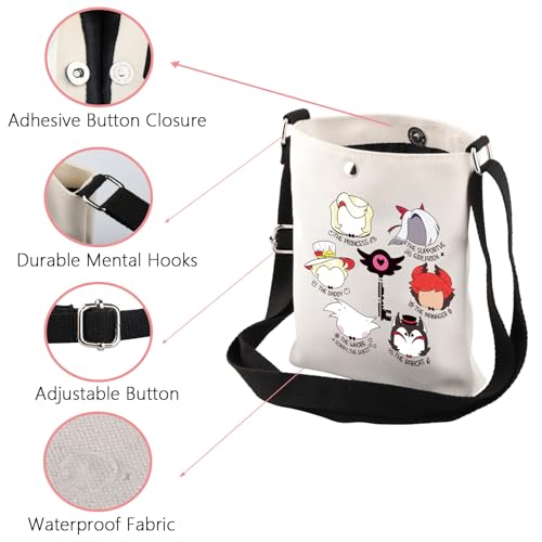 WSNANG Demon Hotel Crossbody Bag Cartoon Anime Merch Cartoon Characters Gift Shoulder Bag Dark Animation Lover Gift (Hbin CB)4