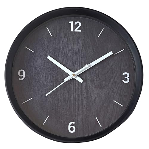 Zoliva Wall Clock 12″ Silent Quartz Decorative Latest Wall Clock Non-Ticking Classic Clock Battery Operated Round Easy to Read for Room/Home/Kitchen/Bedroom/Office/School (A7-Grey-Clock)