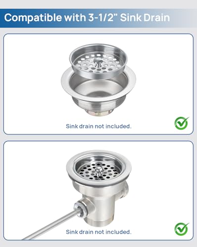 Coladores para desagüe de fregadero 3 pcs acero inoxidable miniatura 4